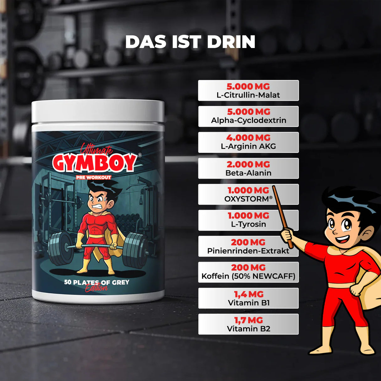 Gymboy Pre Workout 500g OS Nutrition