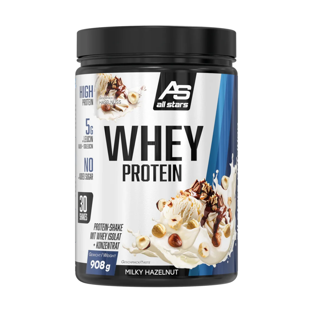 All Stars 100% Whey Protein 908g Milky Hazelnut