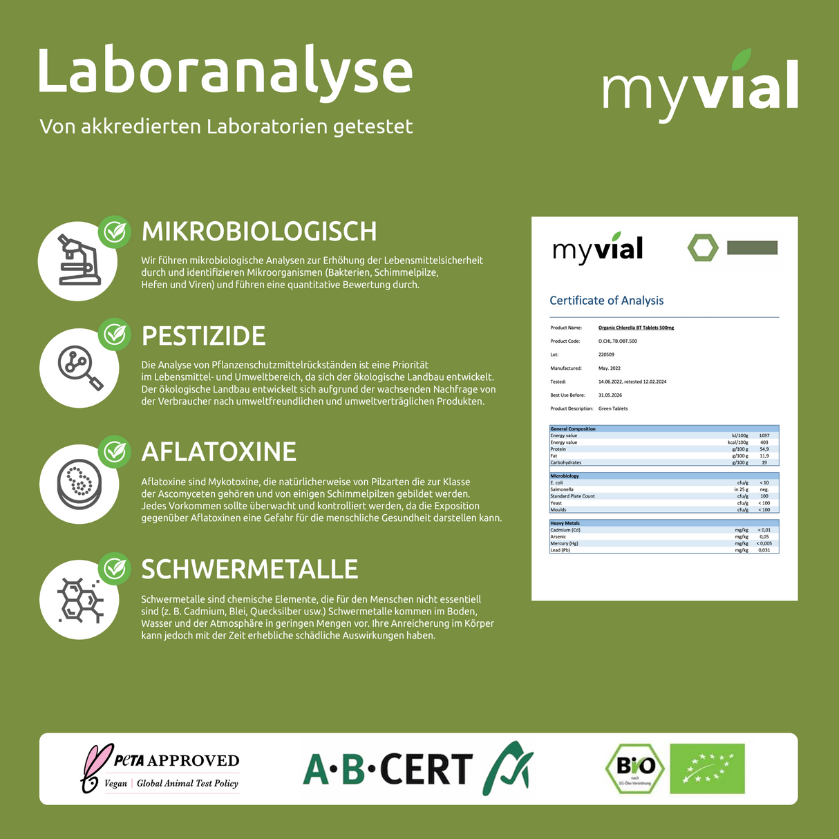 Bio Chlorella Tabletten Presslinge