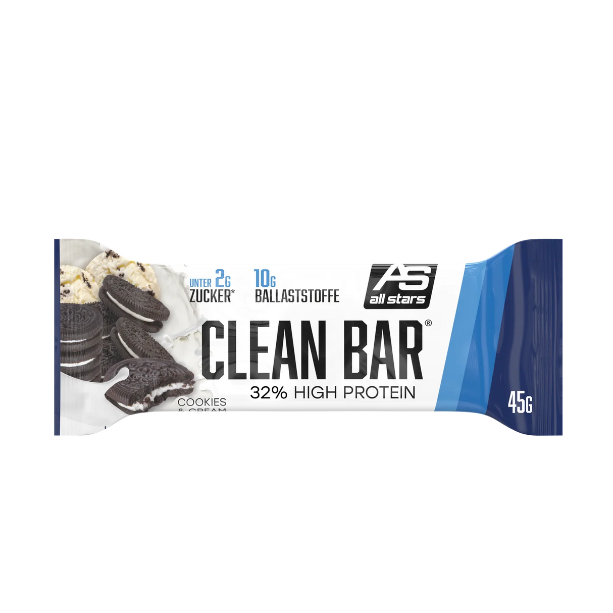 All Stars Clean Bar 45g Riegel Cookies Cream