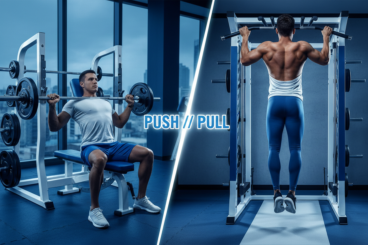 Push-Pull-Training im Fitnessstudio - effektive Übungen für Muskelaufbau und Kraft