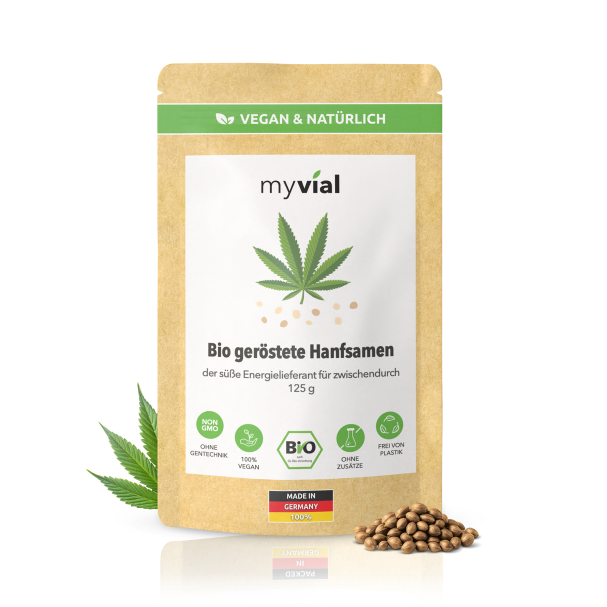 Bio geröstete süße Hanfsamen