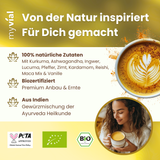 Bio Goldene Milch Latte mit 10 ayurvedischen Superfoods