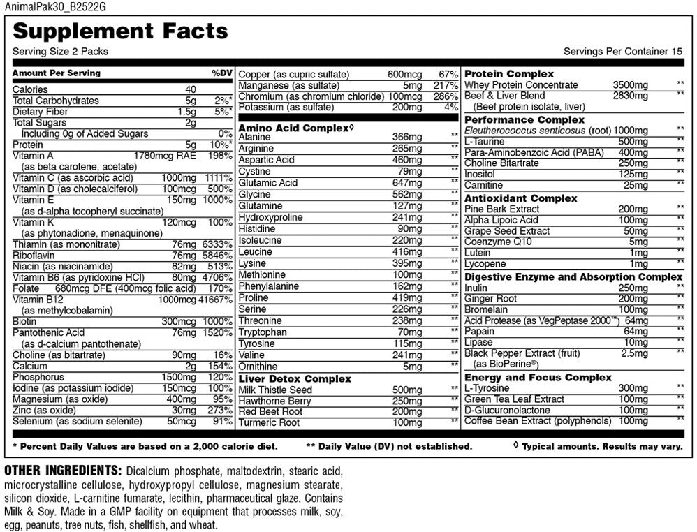 Universal Animal Pak