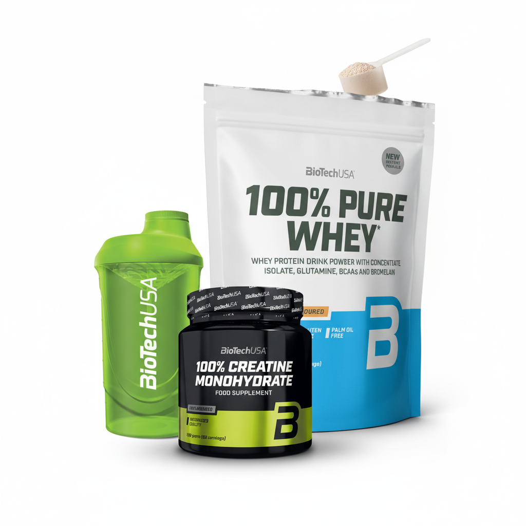 3er BioTech Protein - Creatin - Shaker Kombi