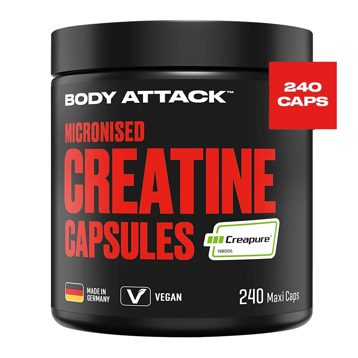 Body Attack Creapure Micronised Creatine 240 caps