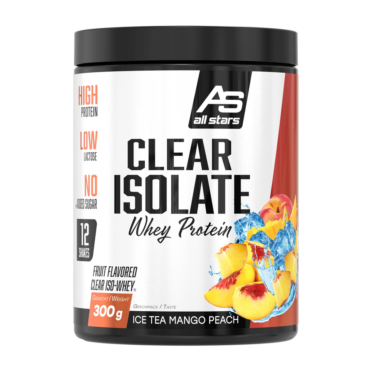 All Stars Clear Isolate Protein 300g ice tea mango peach