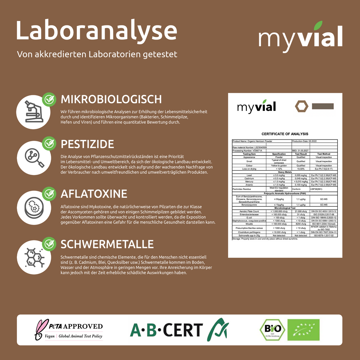 Bio Hericium Kapseln Lionsmane
