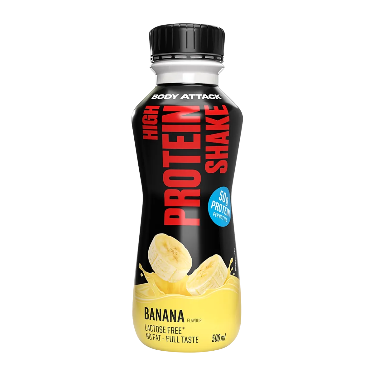 Body Attack High Protein Shake 500ml Flasche Banana