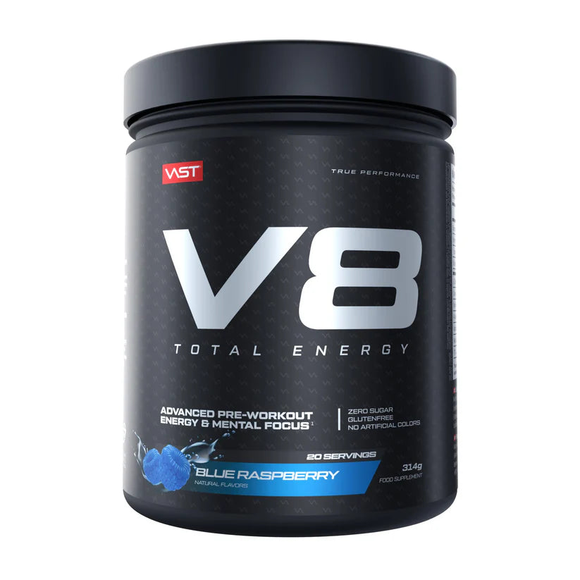 Vast V8 Total Energy 314g Pre Booster blue raspberry