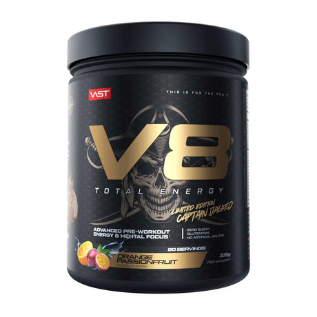 Vast V8 Total Energy 314g Pre Booster orange passionfruit